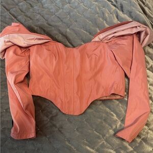 Club L London Pink Asymmetrical Bustier Blouse